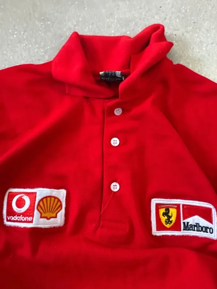 Polo rouge Ferrari marlboro vintage , taille XL, très bon état - photo numéro 2