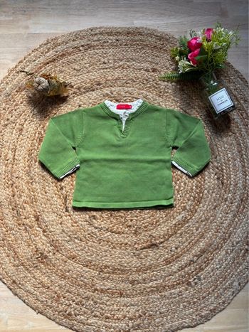 🌺Pull vert en maille Taille 12mois/80cm🌺