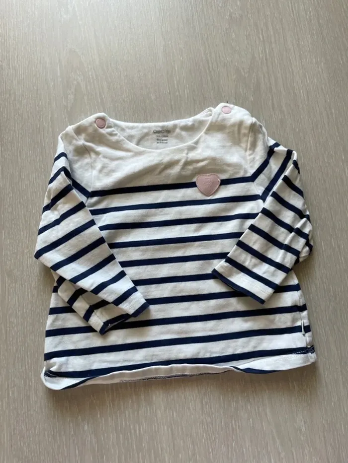 T-shirt manche longue marin 12 mois