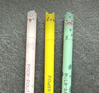 Stylos effaçables pokémon style legami