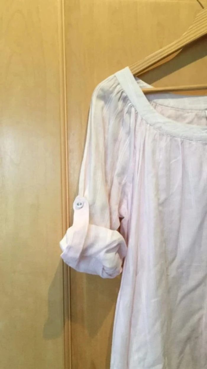 Tunique Pimkie rose pâle en coton Taille 36 - photo numéro 2