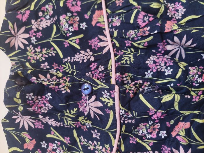 Robe bleu marine fleurie été - photo numéro 3