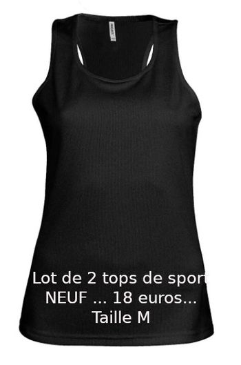 Lot de 2 tops de sport Taille M