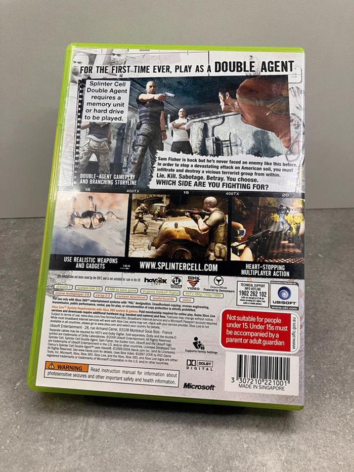 Jeux Xbox 360 : Splinter Cell Double Agent (J2024348) - photo numéro 2