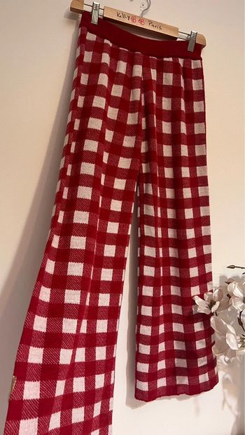 Pantalon à carreaux hiver jambes larges 🤍🤍