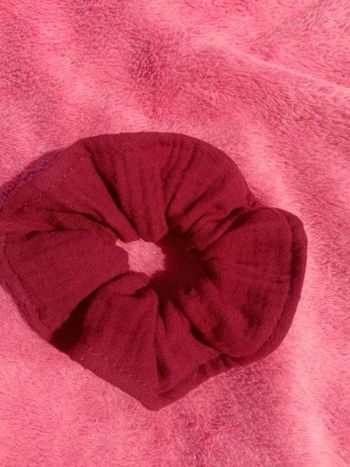 Chouchou double gaze bordeau