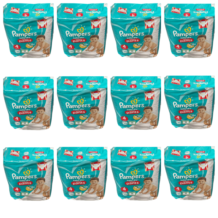 Lot de 276 Couches Pampers Baby Dry Pants 9-15kg Taille 4 Neuf