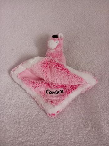 Doudou âne rose Corsica Dani Création 