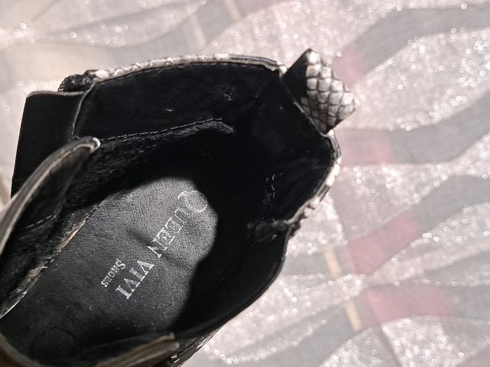 Bottines noires au motif peau de serpent 41 - photo numéro 6