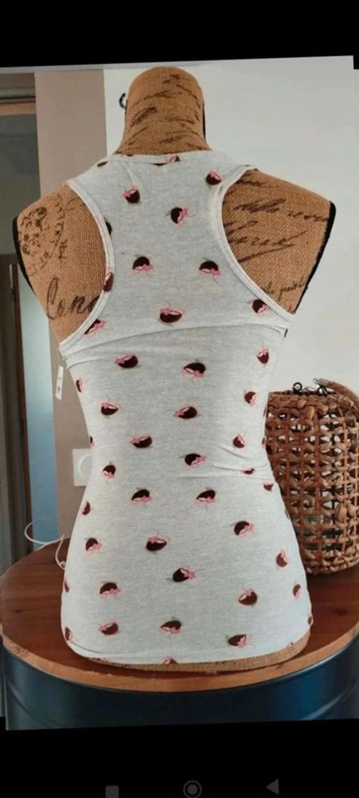 Débardeur gris  taille  XS  noix de coco - photo numéro 7