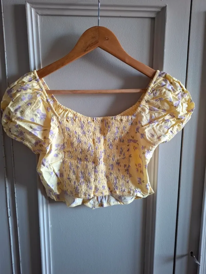 Crop-top corset fleuri Hollister - photo numéro 2