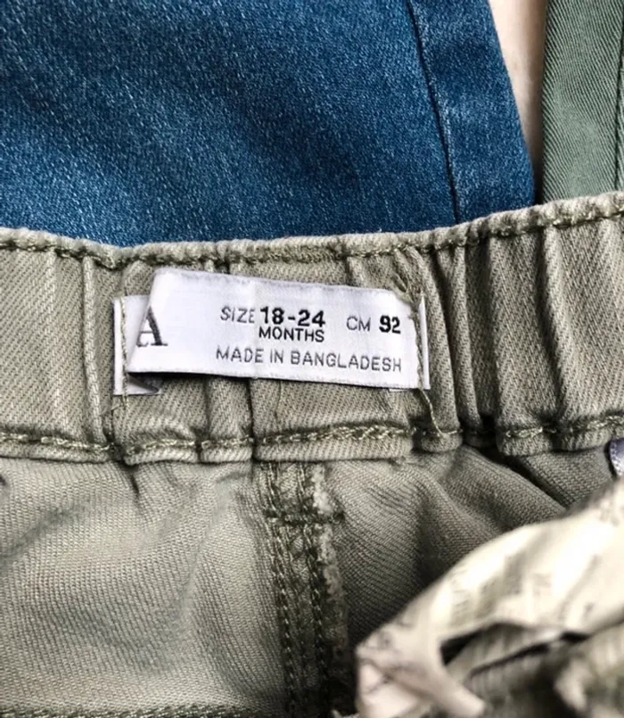 Lot 4 pantalons / jeans 24 mois 86/92cm Zara Kiabi Gémo - photo numéro 5