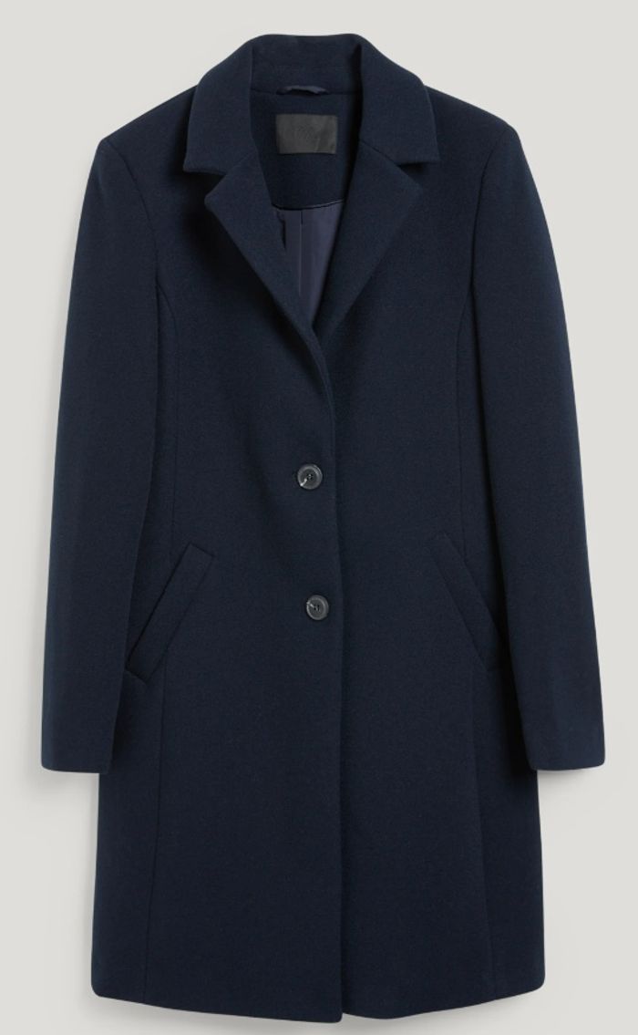 Manteau long bleu marine - photo numéro 2