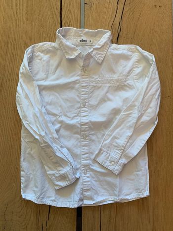 Chemise blanche manches longues garçon 5 ans Gemo