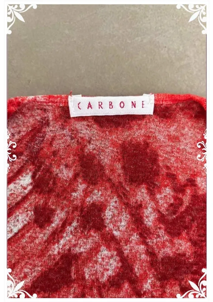 T-shirt rouge carbone taille L - photo numéro 3