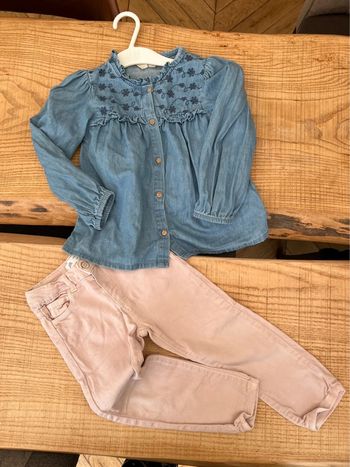 Ensemble 2-3 ans Primark Zara jean slim chemise en jean fille 2 3
