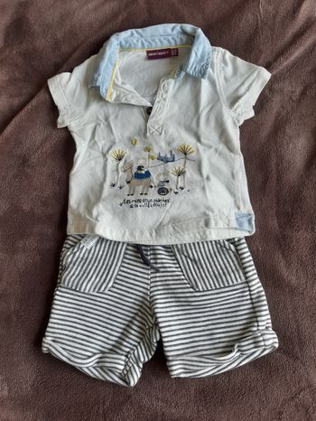 Ensemble sergent major t shirt short 6 mois