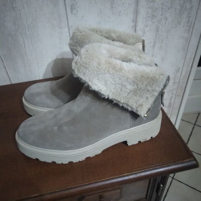 Boots daims cuirs femme