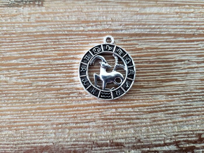 Pendentif argenté Capricorne