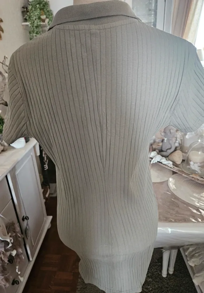 Robe kaki côtelée H & M Taille L Neuve - photo numéro 5