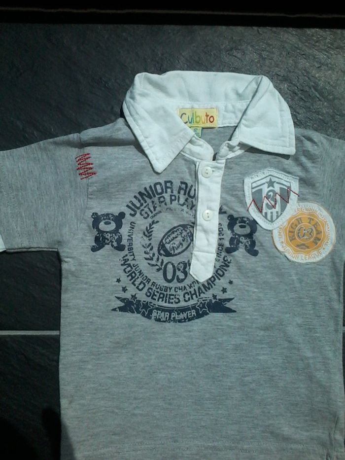 Chemise manches longues garçon 12 mois - photo numéro 2