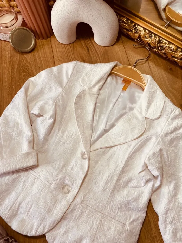 Taille 4-5 ans tenue cérémonie blazer jupe fille Orchestra Sergent Major blanc taupe 🩷 - photo numéro 5