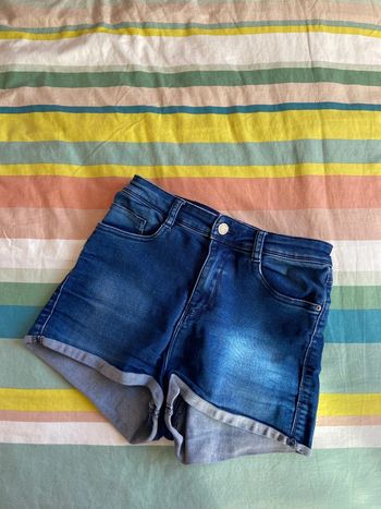 Short taille haute en jean femme