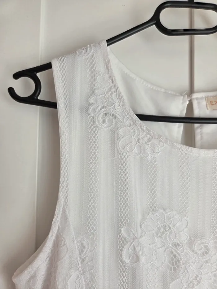 Combi short blanche en dentelle - photo numéro 7