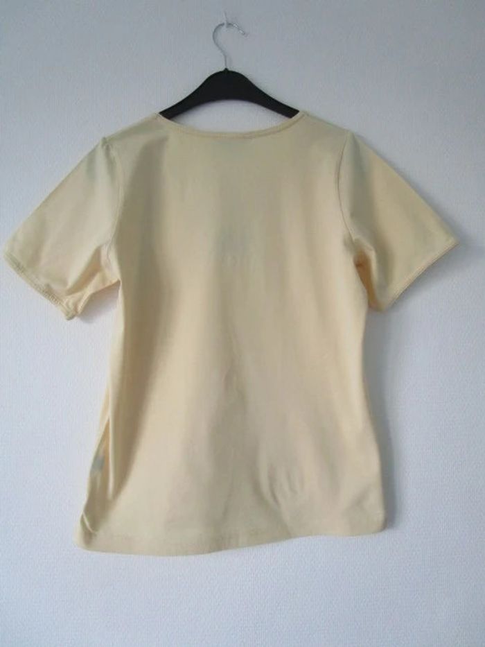 T-shirt jaune vintage vélo 38 TBE - photo numéro 10