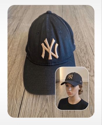 Casquette New Era 9Forty New York Yankees Noire & Broderie Beige - Authentique - Taille Unique