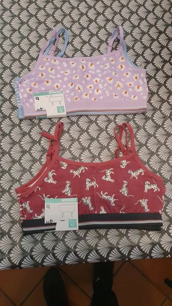 4 brassières fille en coton taille 14-16 ans