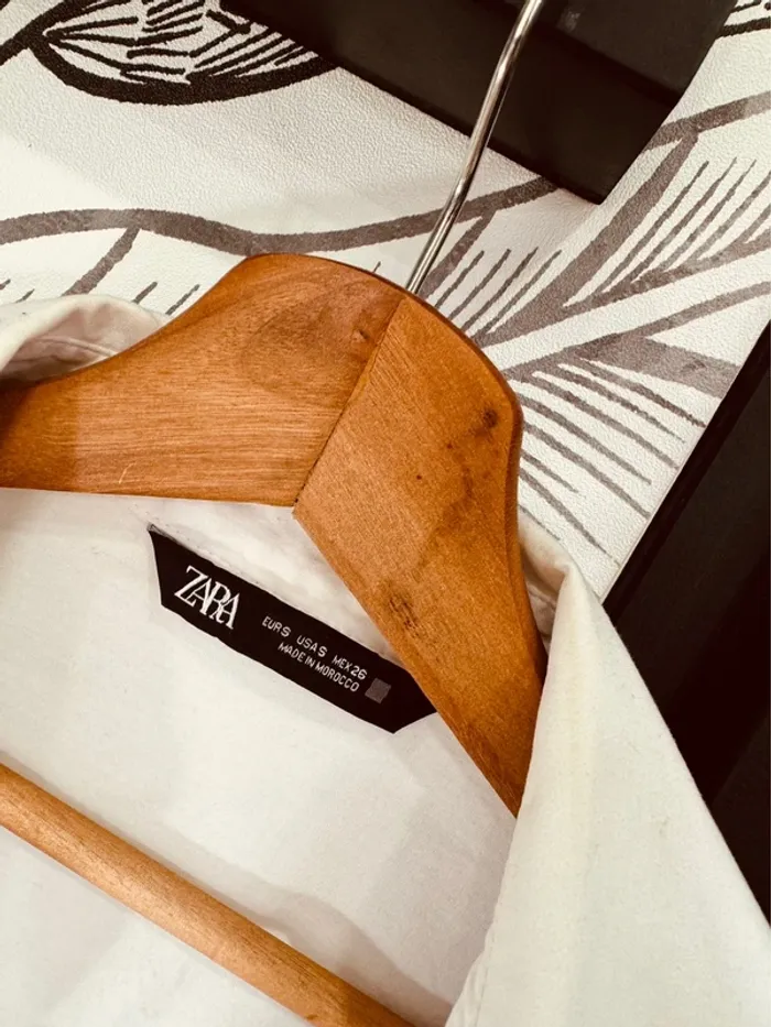 Taille 36 ~ S chemise longue et oversize femme Zara blanche 🌸 - photo numéro 2