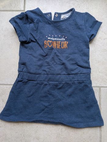 Robe fille bleu dorée melle bonheur très bon état