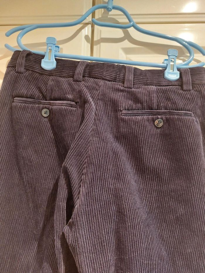 Chinos velours bleu - photo numéro 8