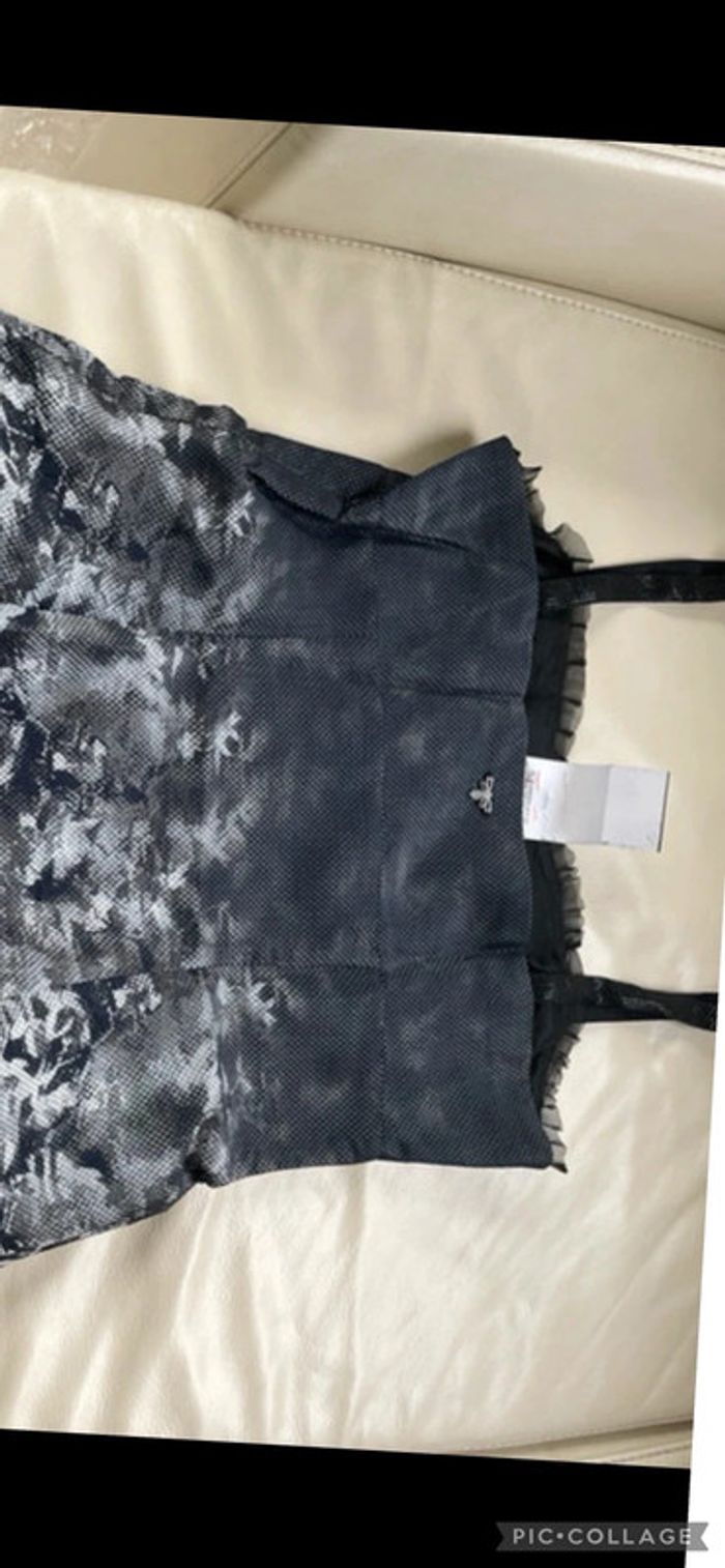 Magnifique robe lmv taille 38 noir gris bretelle élastique tulle neuve - photo numéro 13