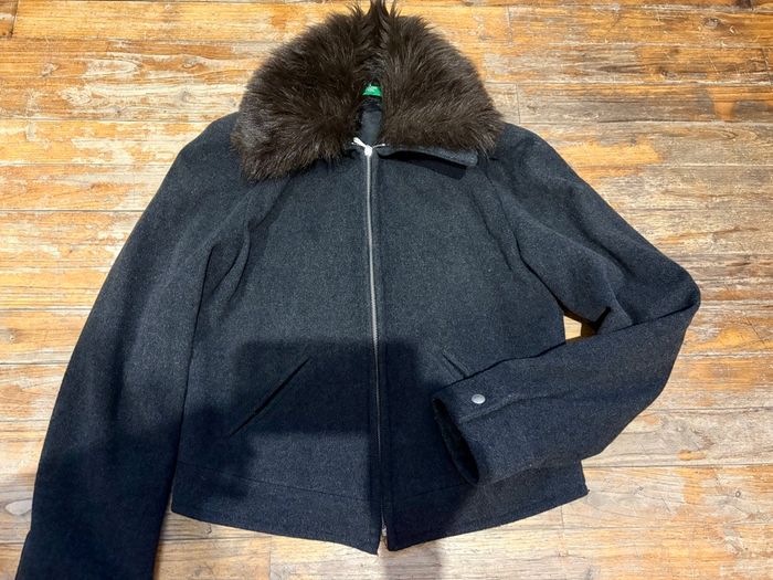 Veste courte avec col fourrure - photo numéro 2