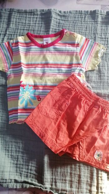 Ensemble t-shirt + short jupette