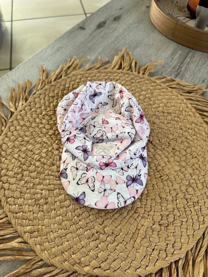 Casquette 92/104 enfant fille papillons