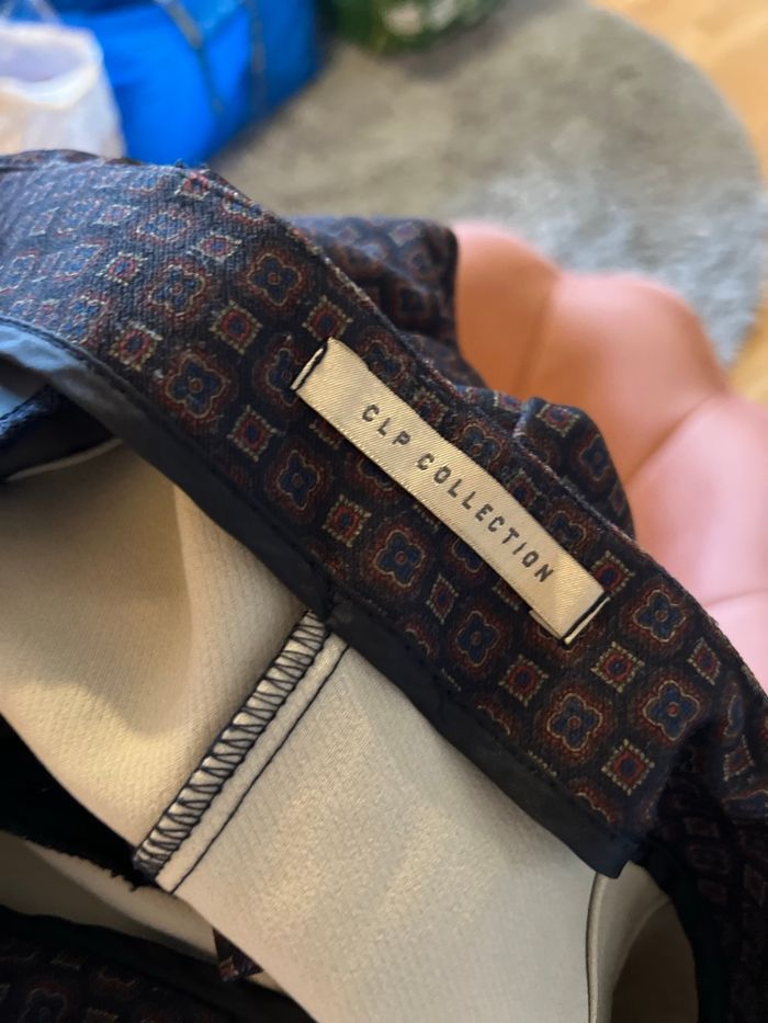 Short imprimé rétro chic – bleu marine / bordeaux T38 ✨ - photo numéro 7