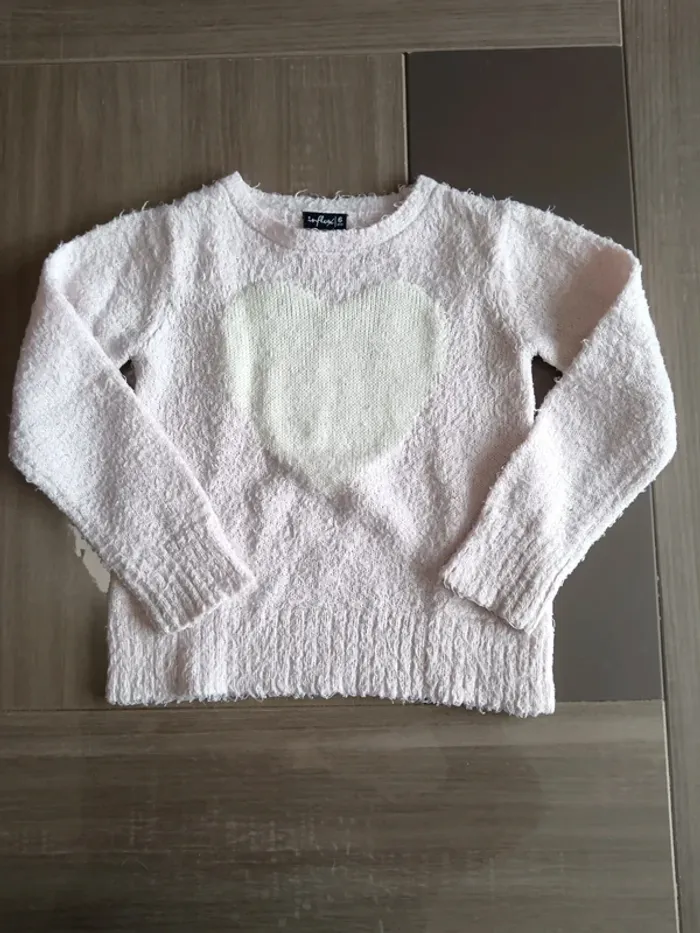 Pulls epais col rond filles 6 ans