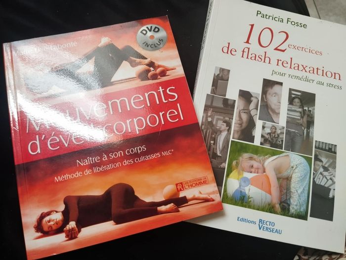 Lot de 2 livres relaxation, éveil corporel anti stress