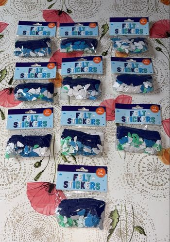 Lot de 10 autocollants en feutrines