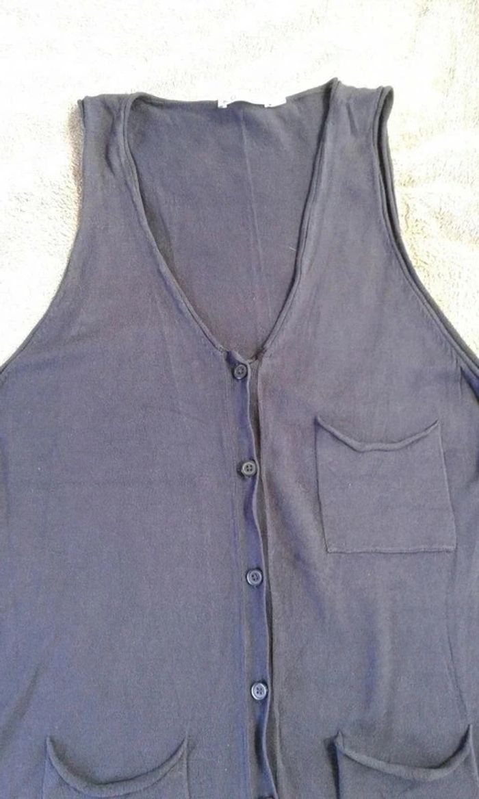 Gilet femme sans manches bleu
marine Kookai Taille 1 - photo numéro 3