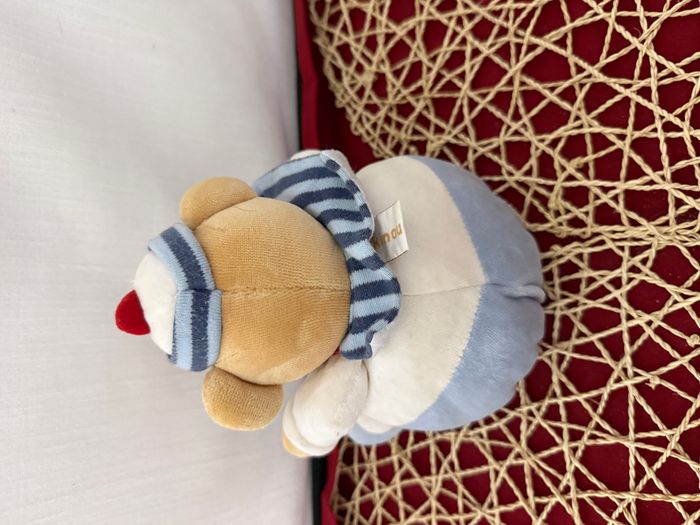 Doudou ours marin bavoir poisson rouge brodé TAKINOU - photo numéro 3