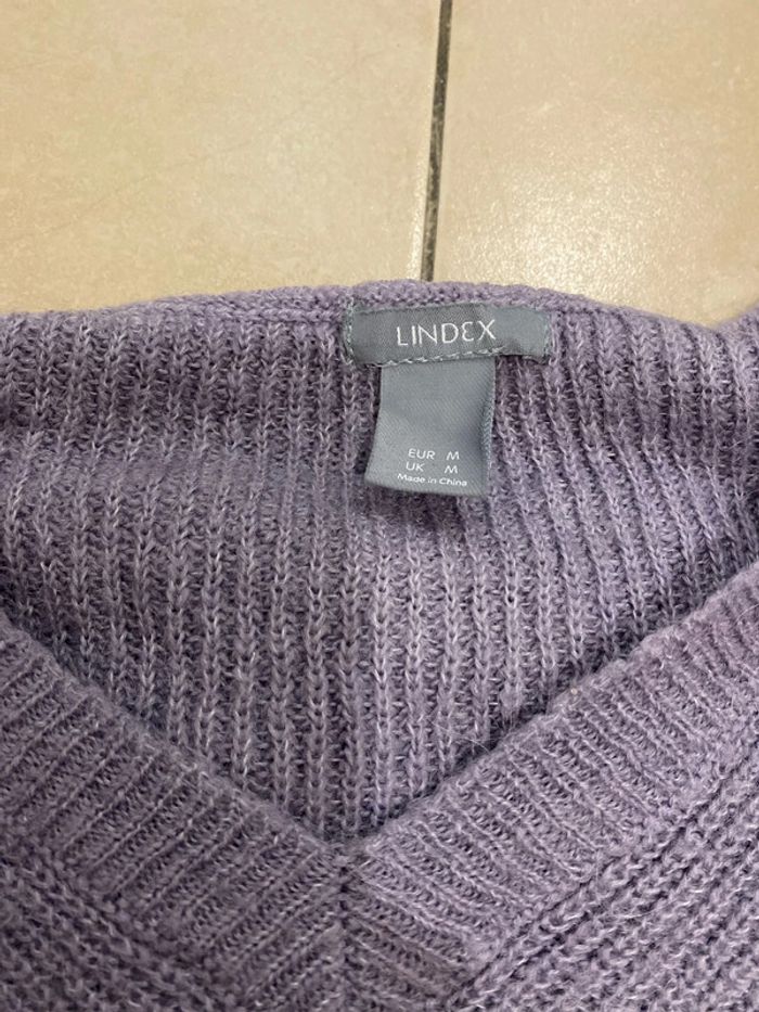 Superbe Pull Ample Mauve Col V Taille M Et Plus - photo numéro 7