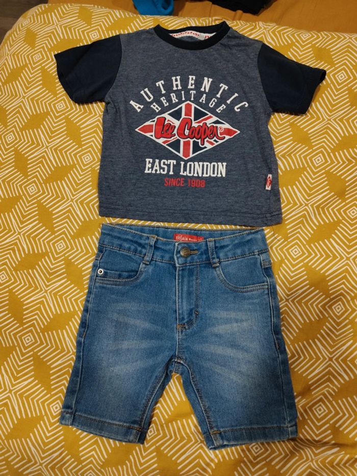 Ensemble short jean et tee shirt
