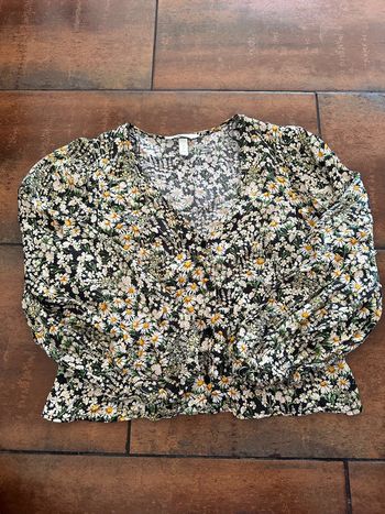 Chemisier court fleuris manche bouffante H&M