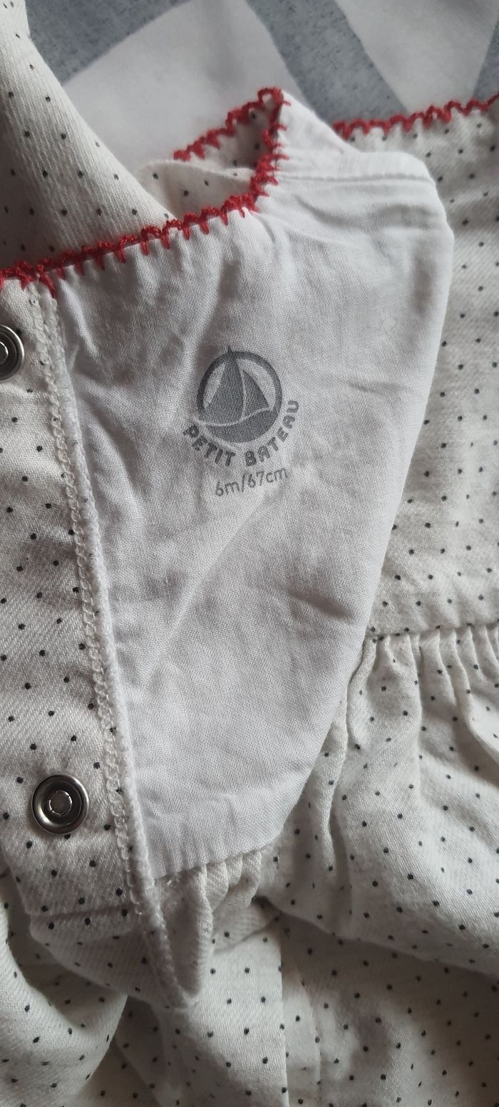 Robe Balnche à pois noir - photo numéro 3