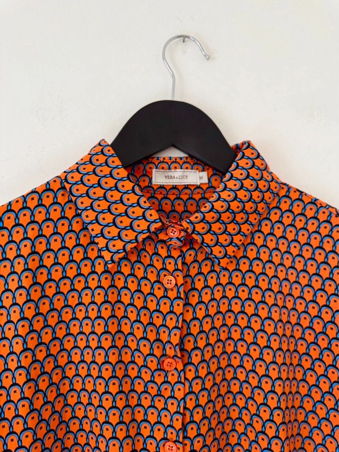 Blouse chemisier fluide orange Vera & Lucy Taille M - photo numéro 5
