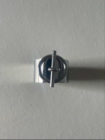 Bague argentée acier